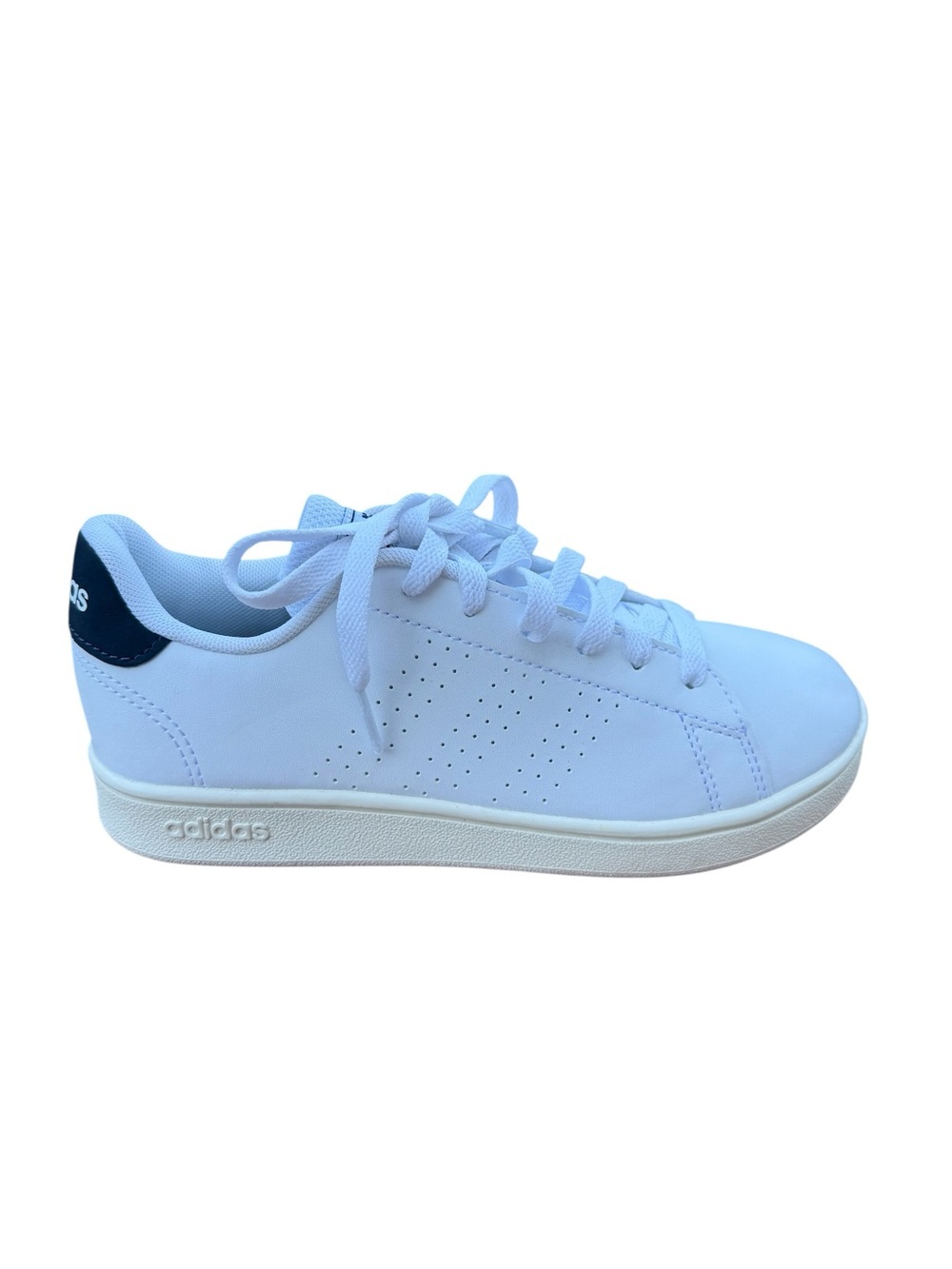 adidas Kids  White Sneakers with  Heel Accent